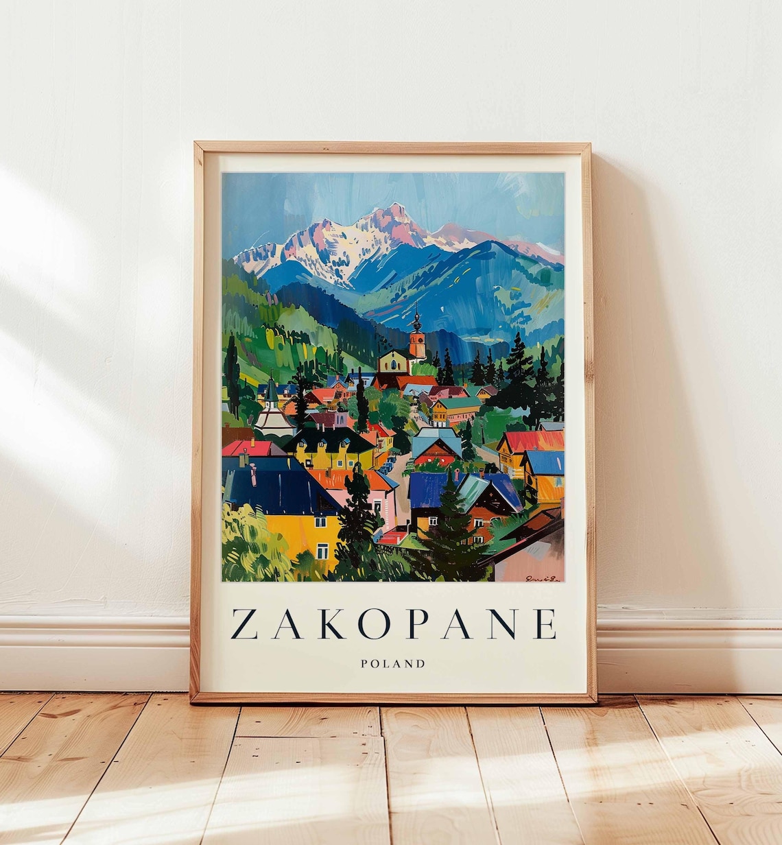 Zakopane Poland Poster, Tatra Mountains Travel Poster