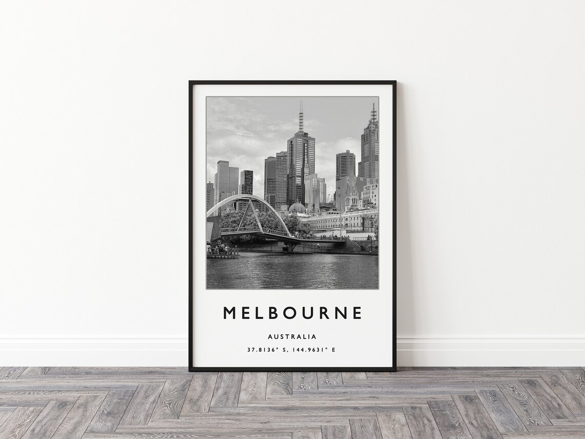 Melbourne Travel Poster, Australia Coordinate Print - Image 2