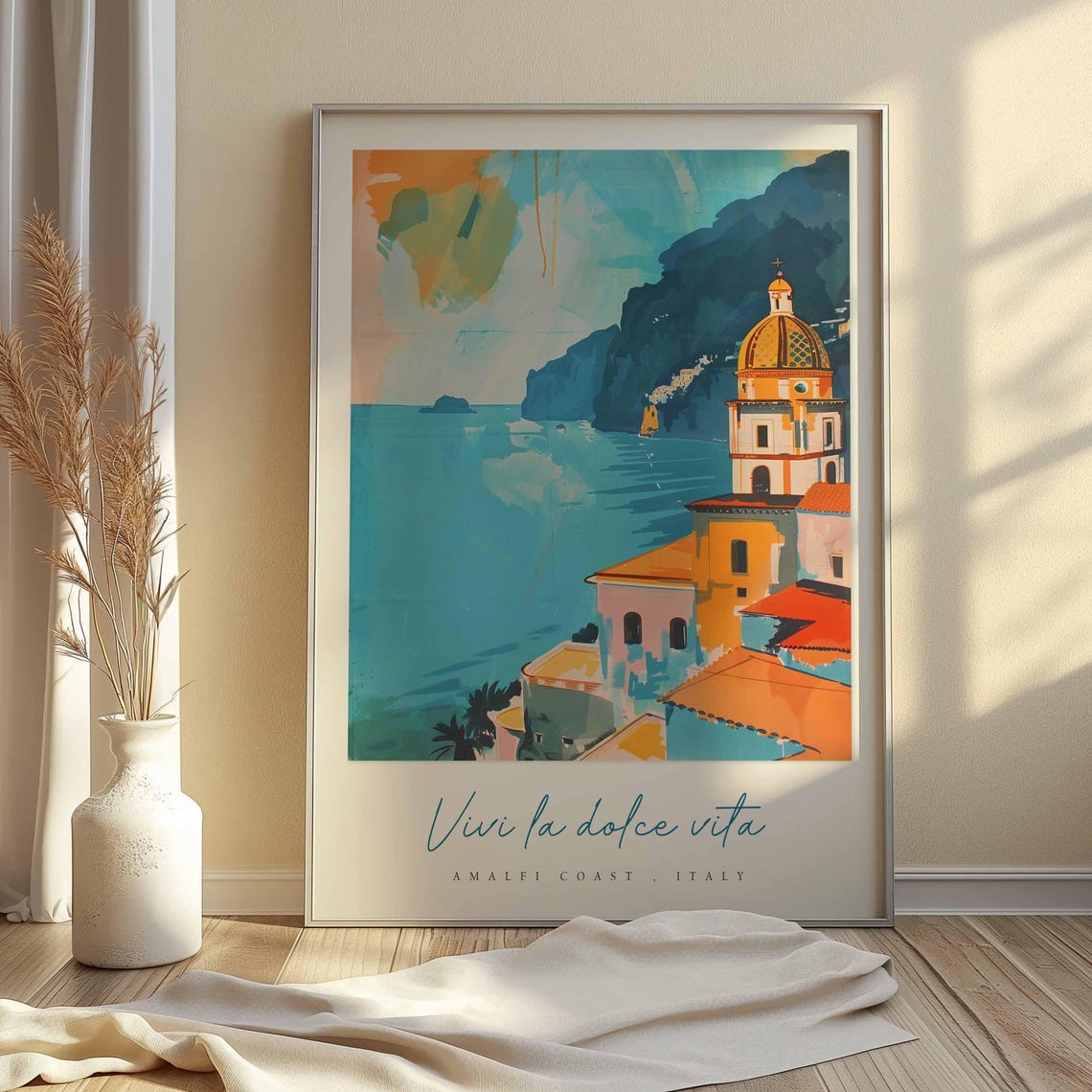 Amalfi Coast Poster Amalfi Coast Travel Print Amalfi Coast Travel Art Amalfi Coast Wall Art Italy Art Italy Travel Decor Travel Gift - Image 2