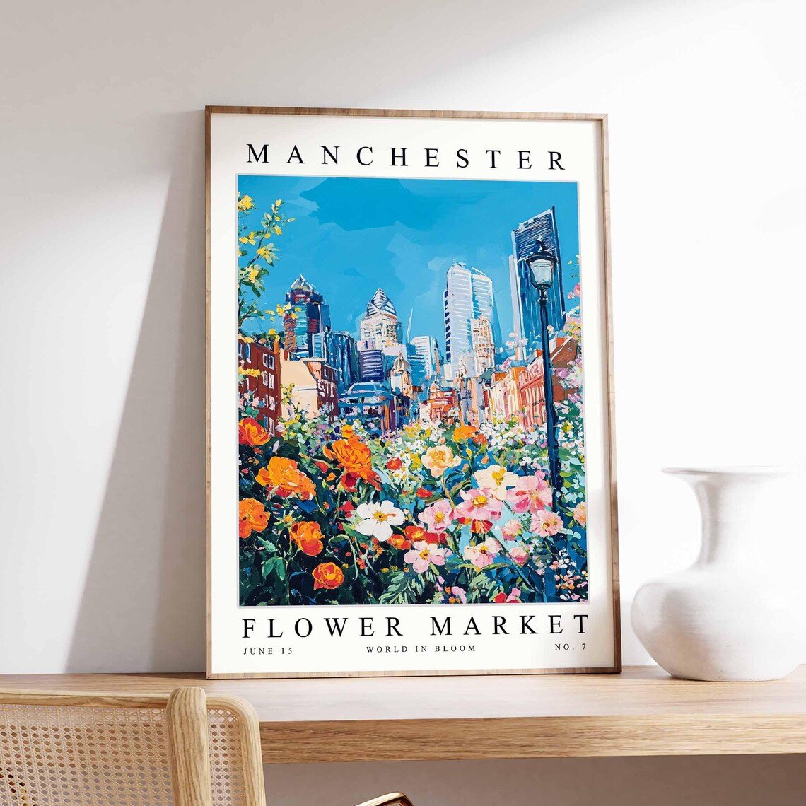Manchester Flower Market World In Bloom No 7 Skyscraper Poster
