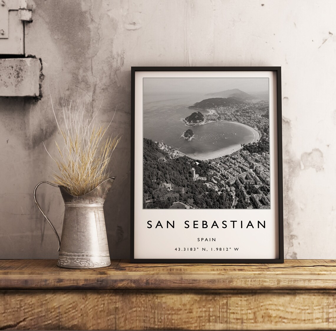 San Sebastian Travel Poster, Minimalist Spain Art Print - Image 2