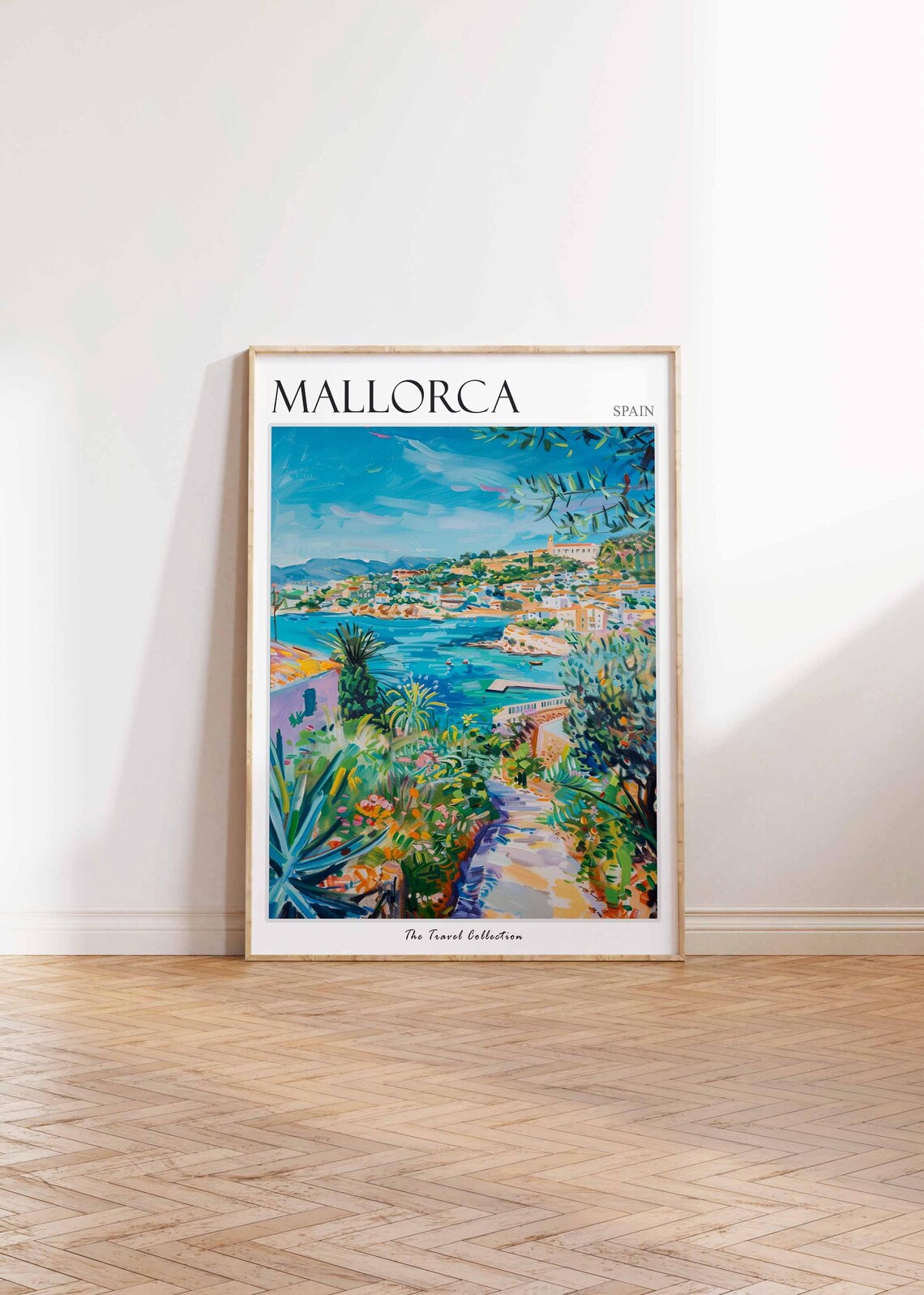 Mallorca Spain Harbor Bay Garden Path Mediterranean Travel Poster - Image 2