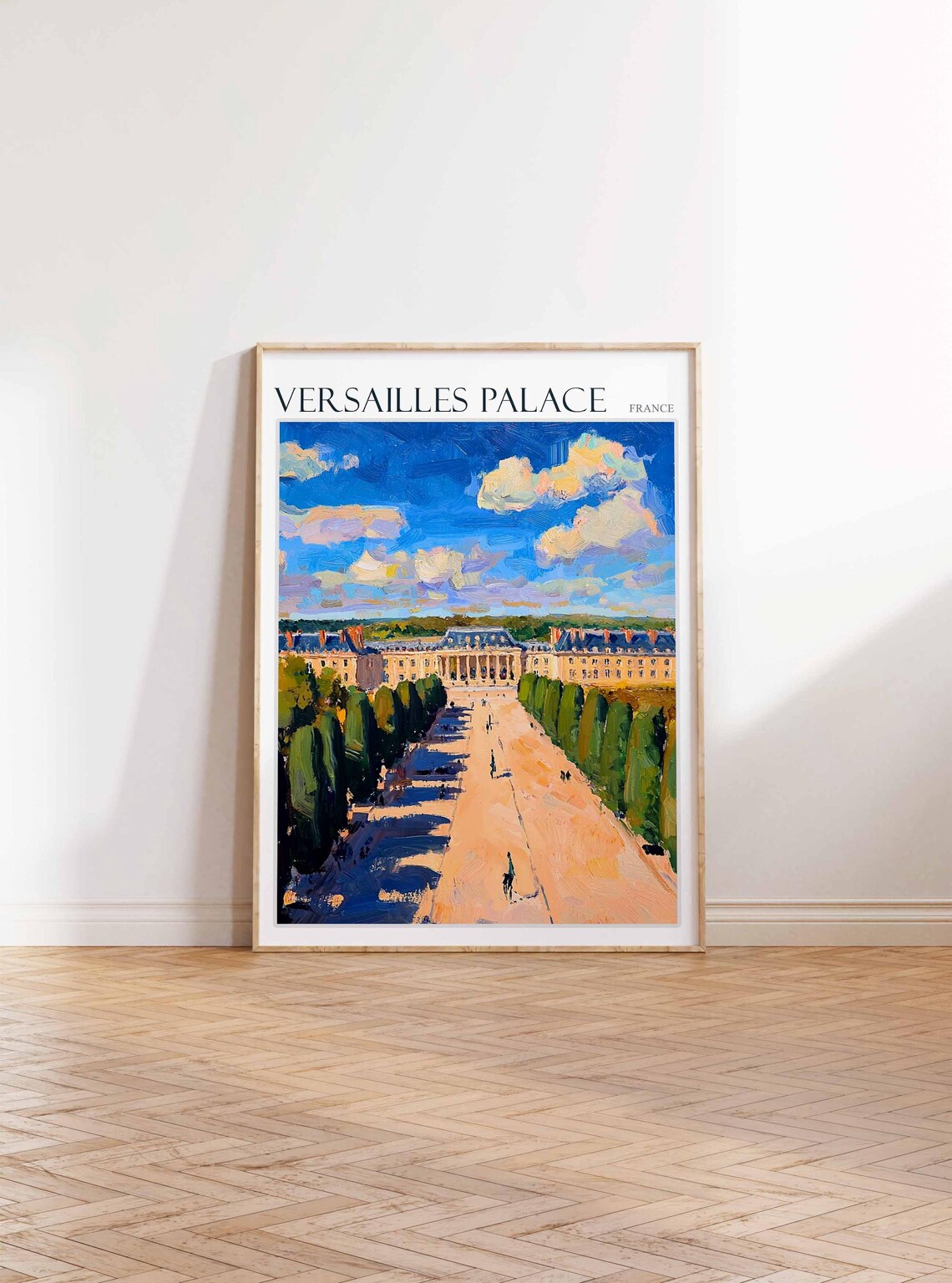 Versailles Palace France Poster Grand Avenue Gardens Blue Sky View - Image 2