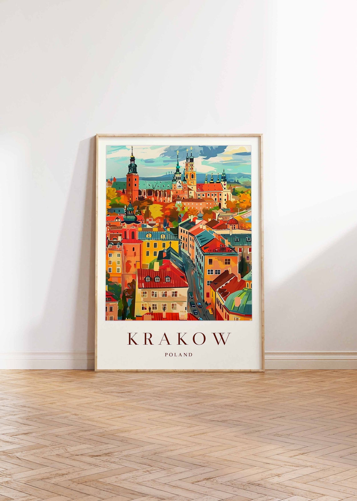 Krakw Poster Krakw Travel Print Poland Wall Art Krakw Travel Print European Decor City Print Krakw Gift Krakw Travel Poster - Image 2