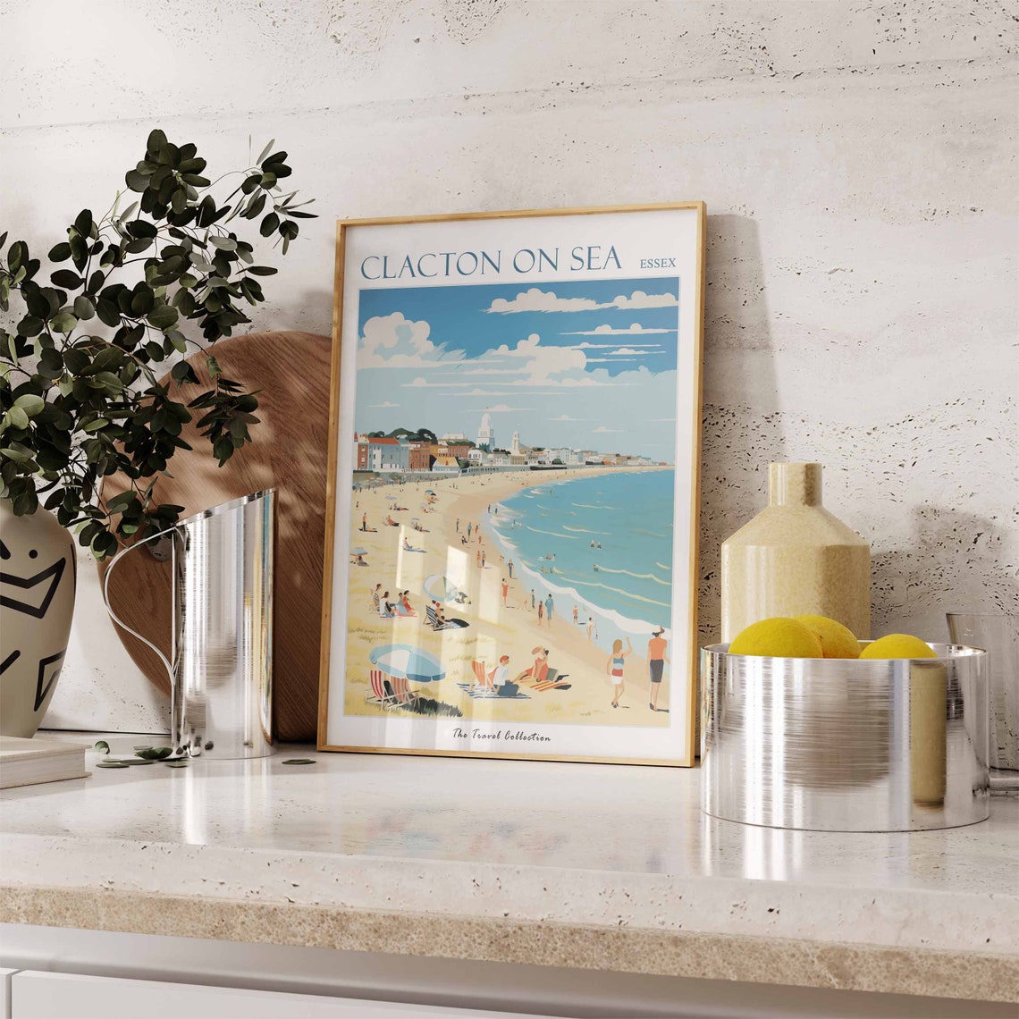 Clacton On Sea Poster Clacton On Sea Travel Print Essex Poster Clacton On Sea Travel Poster Beach Art Clacton On Sea Gift - Image 3