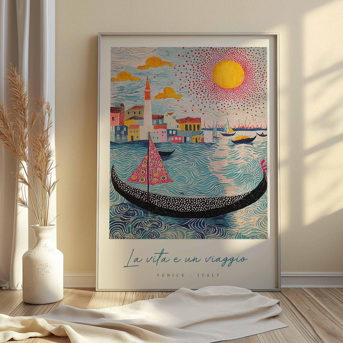 Venice Poster Italian Travel Print Venice Travel Art Venice Wall Art Italy Art Italy Travel Decor Italian Travel Gift - Image 2