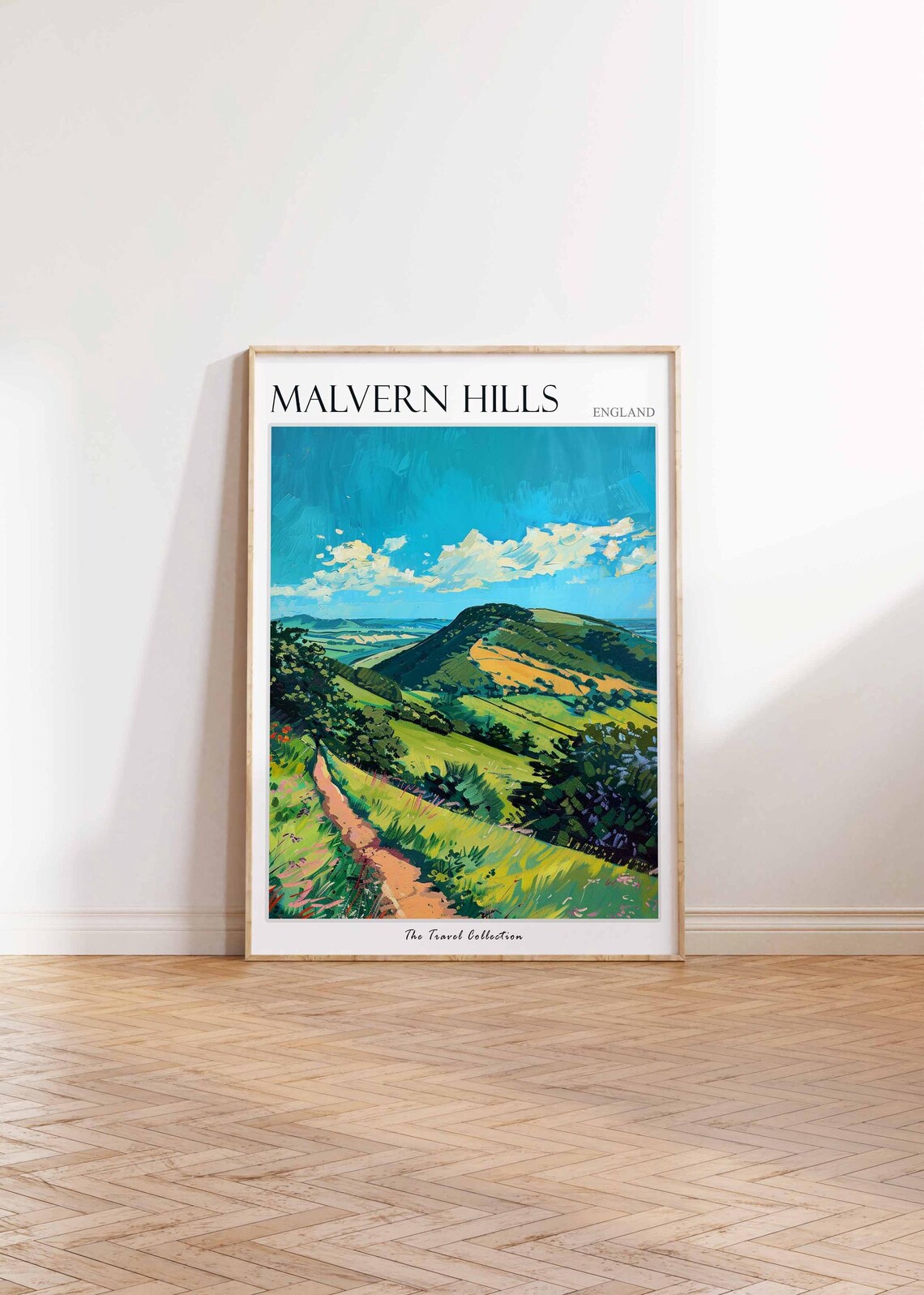 Malvern Hills Poster England Travel Poster Countryside Poster English Countryside Malvern Poster Worcestershire Poster Hills Poster - Image 2