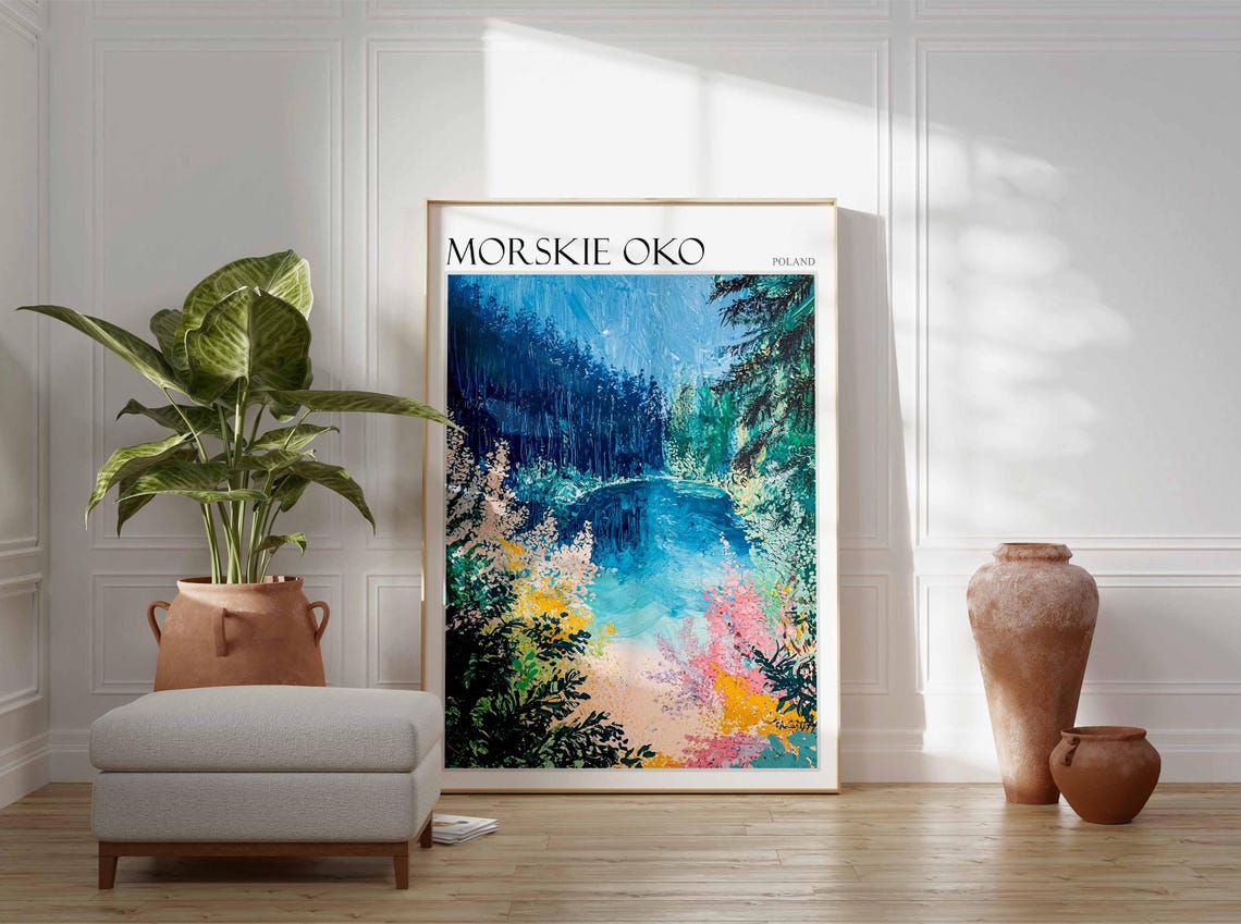 Morskie Oko Poster Morskie Oko Travel Print Poland Wall Art Poland Travel Print European Decor City Print Poland Gift - Image 3