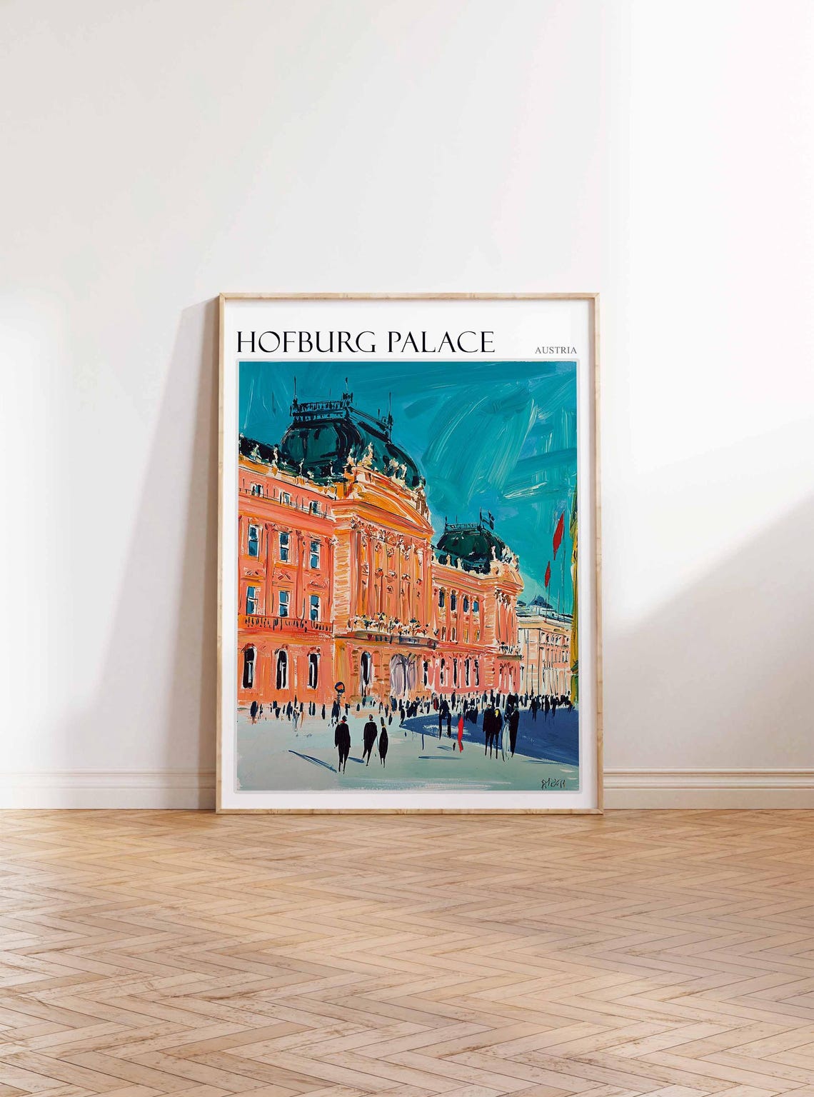 Hofburg Palace Poster Austria Travel Print Austrian Decor Europe Travel Poster European Wall Art Hofburg Palace Travel Poster - Image 3