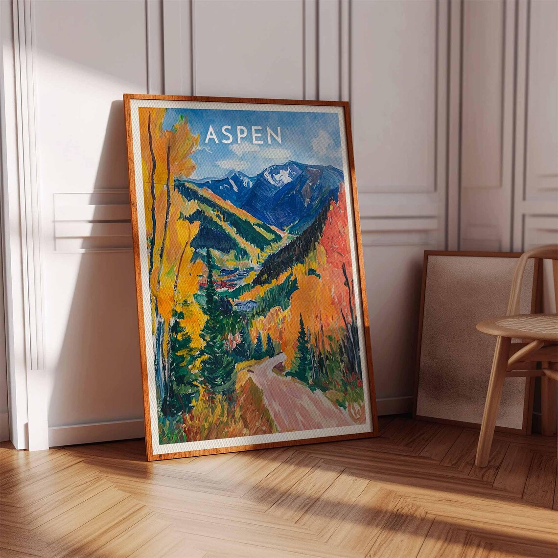 Aspen Colorado Golden Autumn Foliage Mountain Road Scenic Poster - Image 2