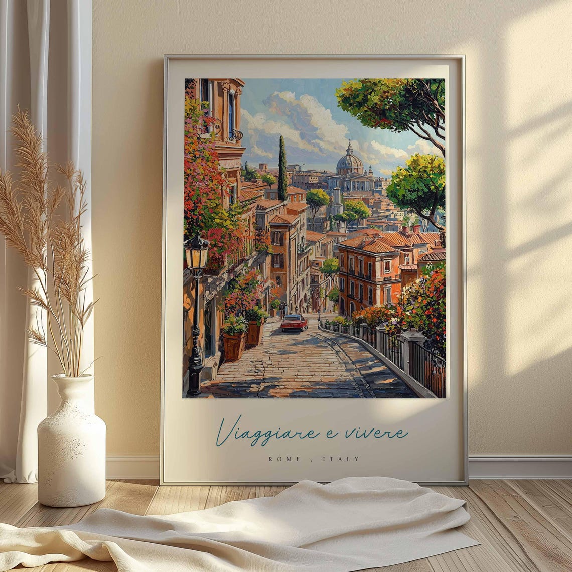 Rome Poster Italian Travel Print Rome Travel Art Rome Wall Art Italy Art Italy Travel Decor Italian Travel Gift - Image 2
