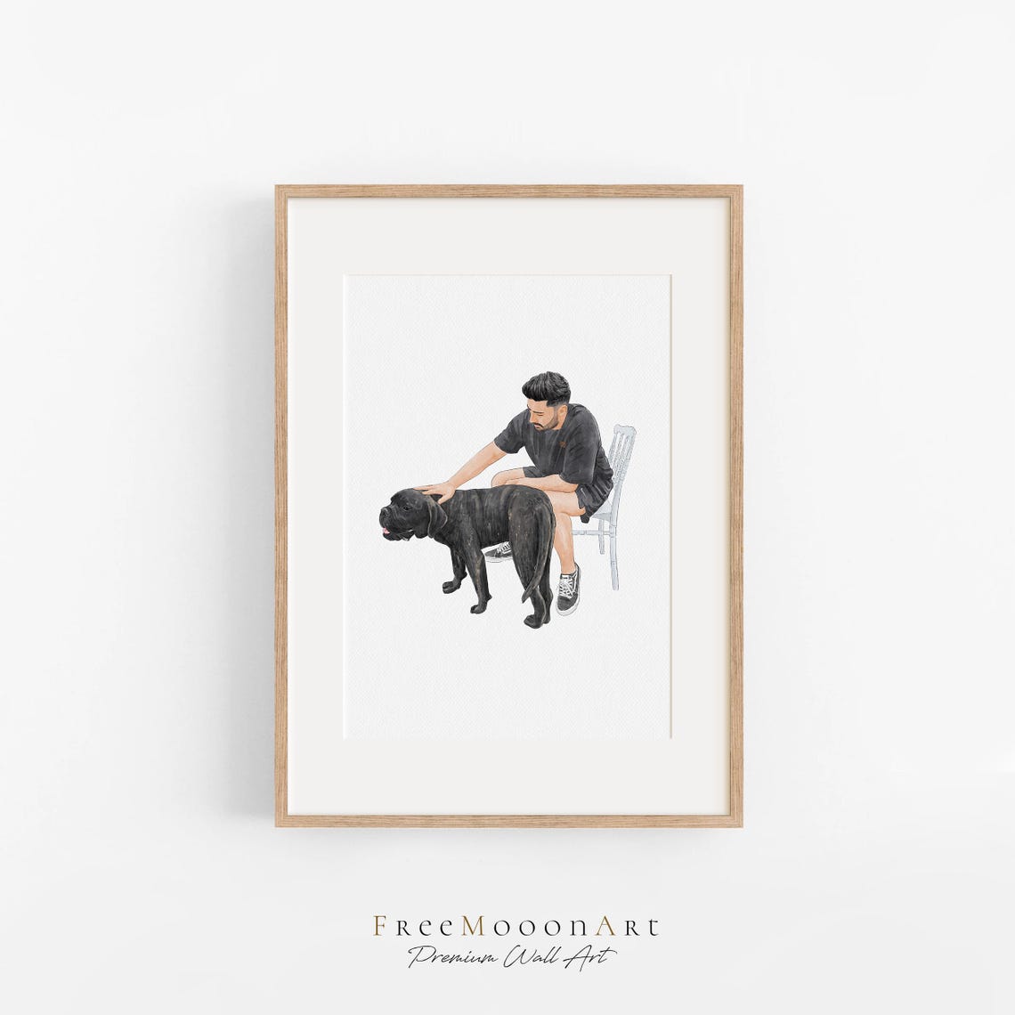 Karen and Olivia Best Friends Forever Watercolor Portrait Poster - Image 3