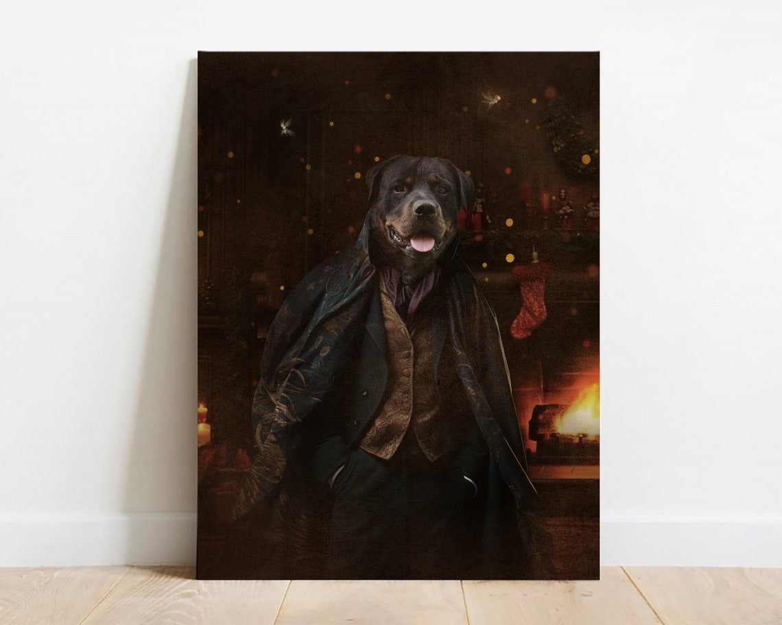 Custom Pet Portrait From Photo Family Portrait Christmas Gifts Wall Art Print Pet Painting Personalized Gifts Christmas Wall Art - Image 4