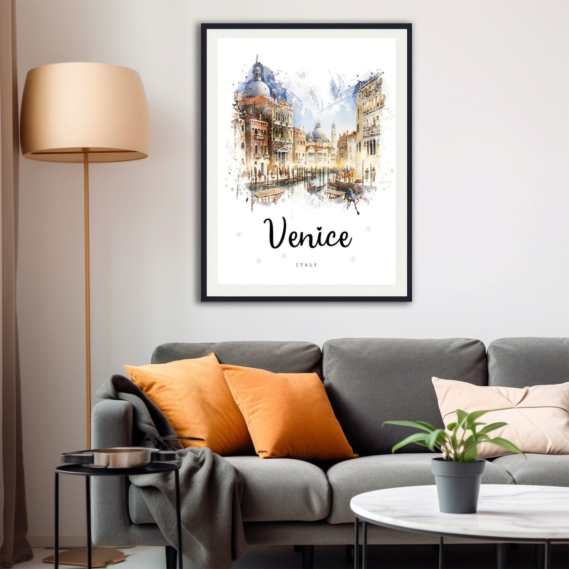 Venice Italy Travel Poster Venice City Print Italy Wall Art Decor Europe Prints Print Venice Watercolor Painting - Image 4