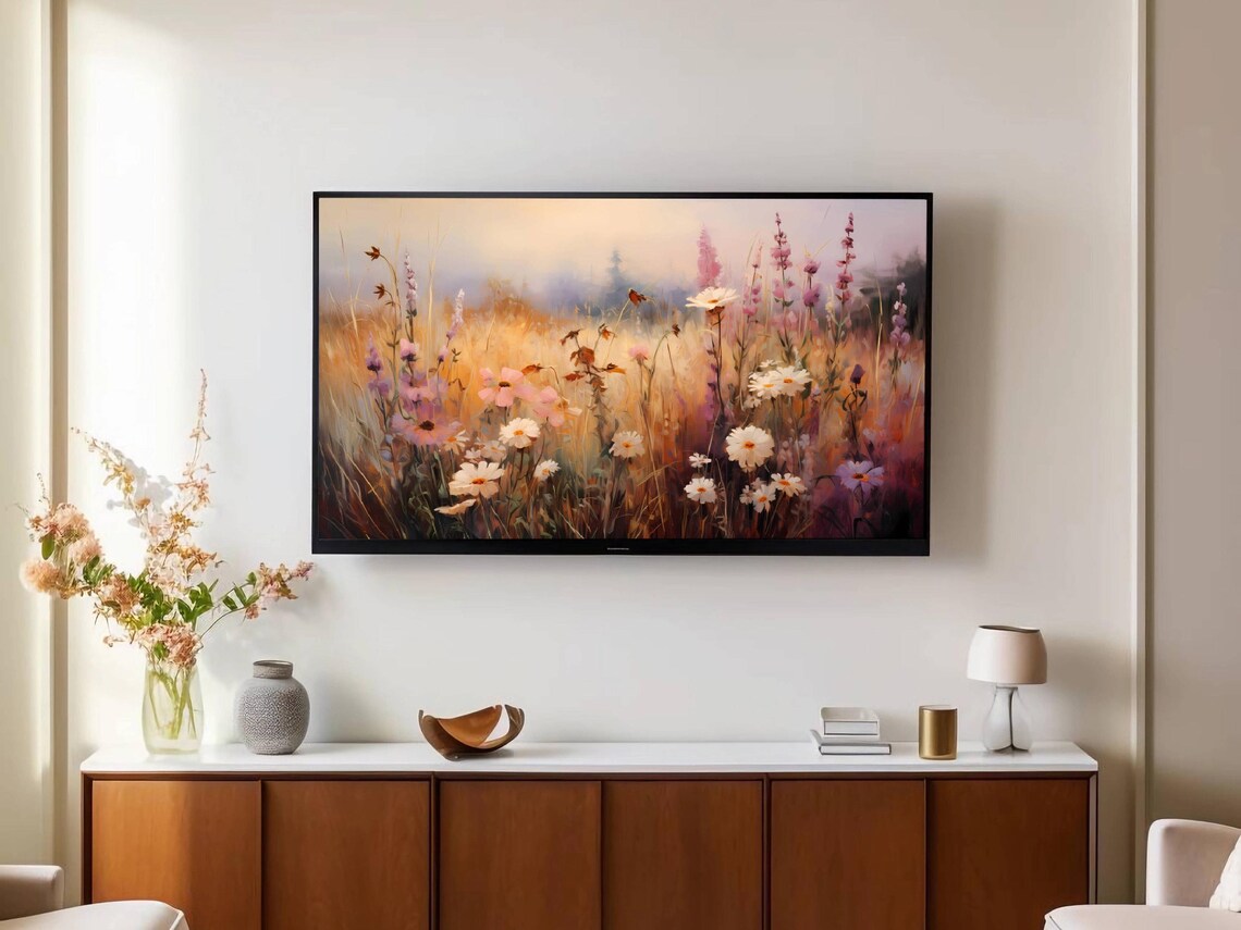 Pink Wildflower Meadow With Lupine And Daisies Spring Floral Poster - Image 2