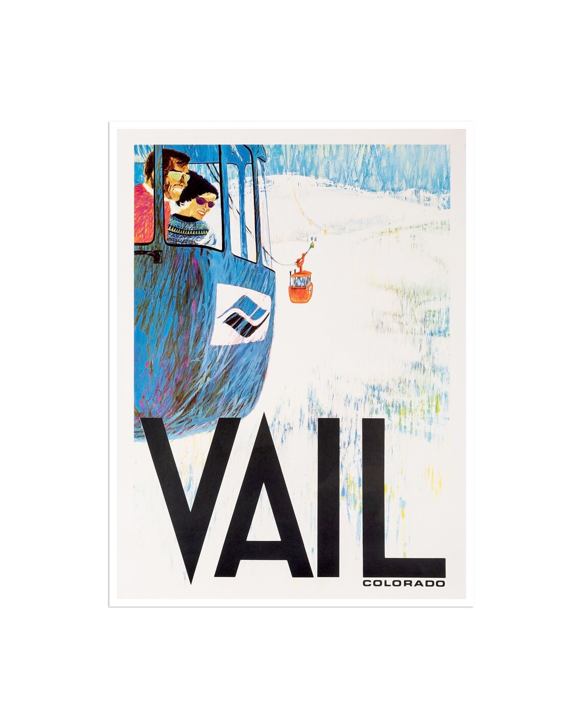 Vail Colorado Ski Travel Poster, Home Decor Print