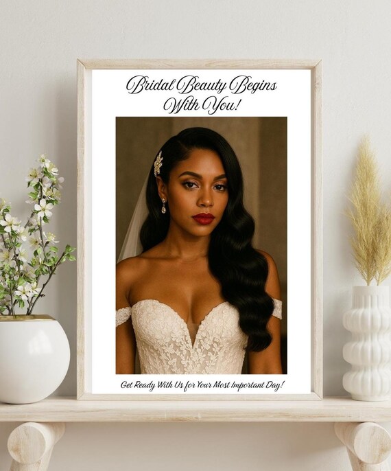 Bridal Beauty Begins With You Bride Gown Salon Wall Decor Poster
