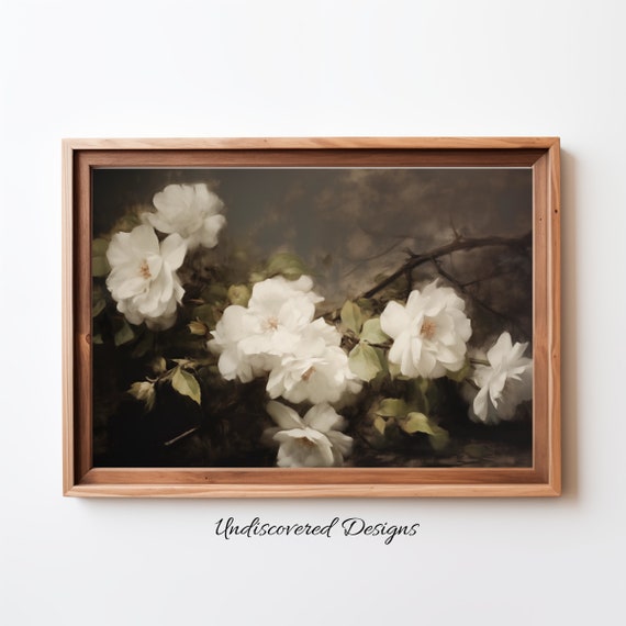 Painting Flowers Botanical Oil Antique Wall Art