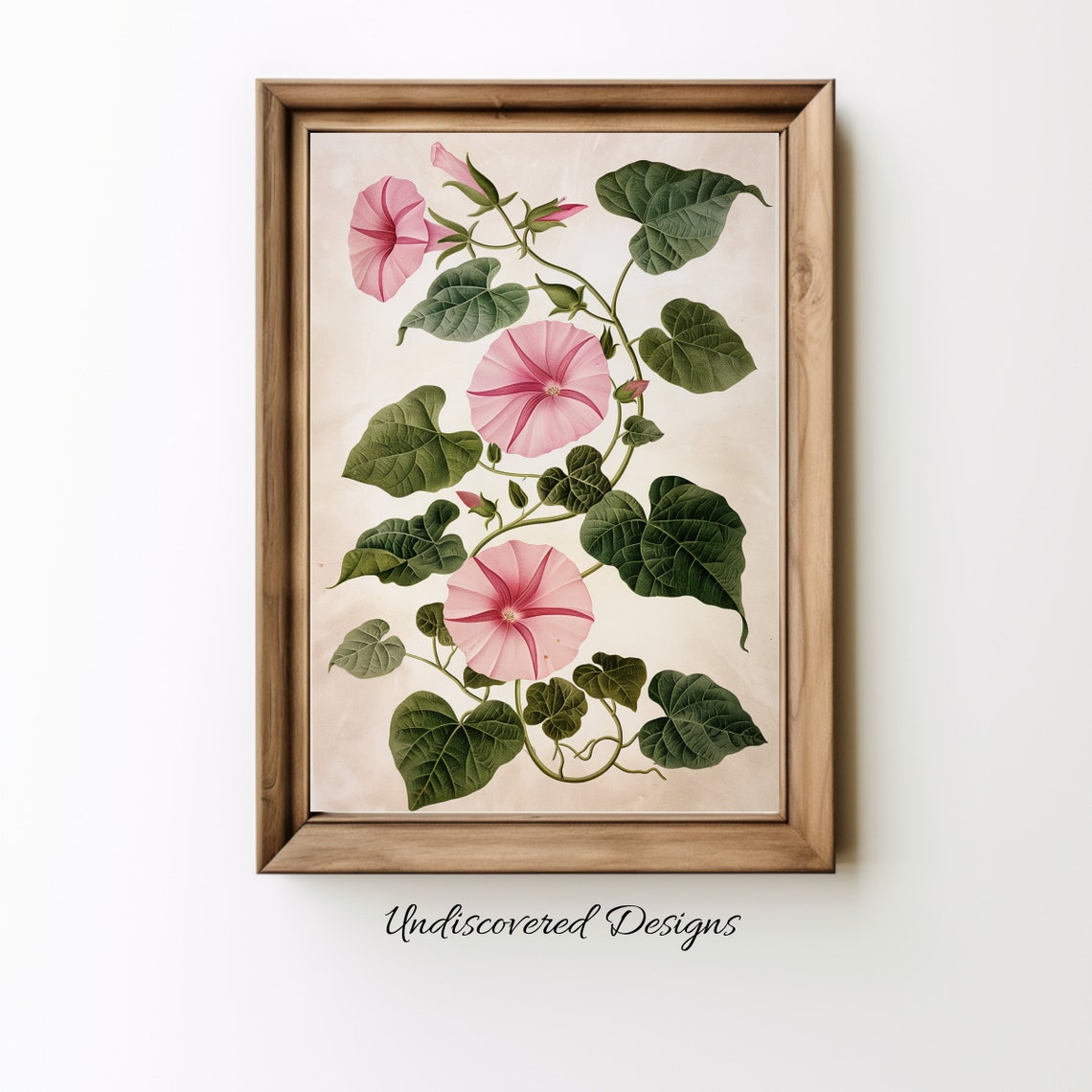Vintage Morning Glory Botanical Print Elegant Floral Wall Art