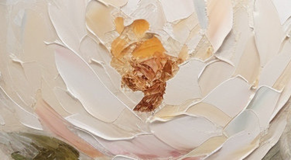Soft White Peonies Teal Dreamy Pastel Floral Painting Poster - Image 4