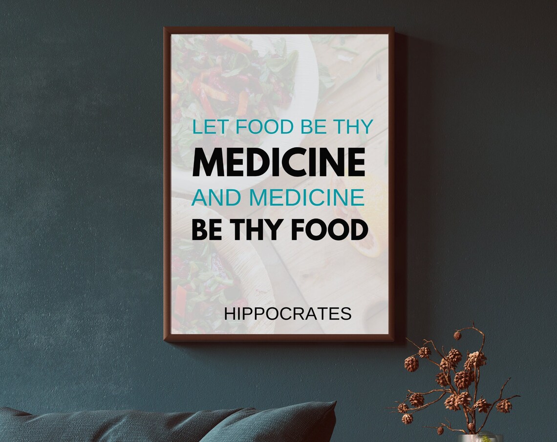 Functional Medicine Print Chiropractic Wall Art Nutrition Quote Definition Minimalist Home Healthy Eating