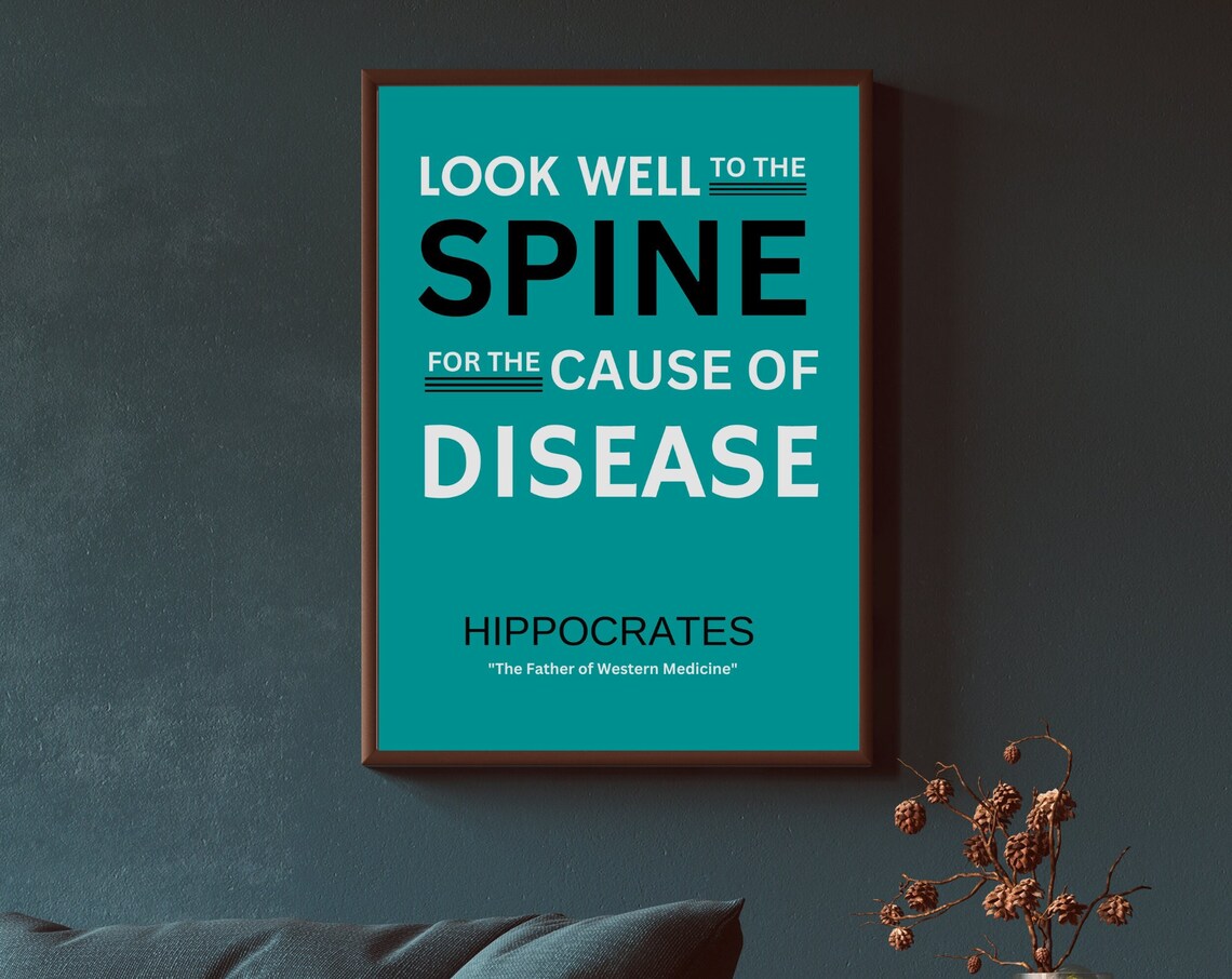 Hippocrates Quote Chiropractic Wall Art Print