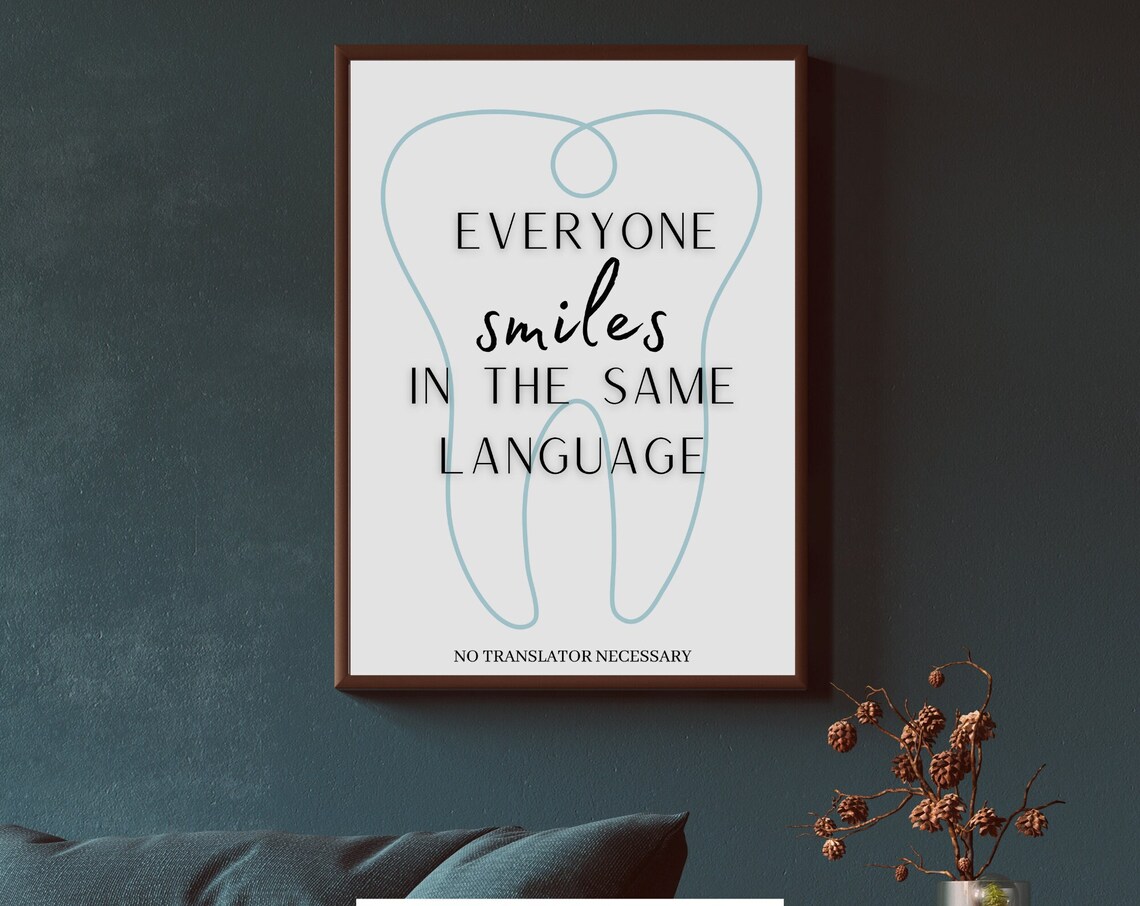 Orthodontist Print, Minimalist Dental Wall Art