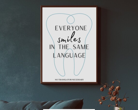 Orthodontist Print, Minimalist Dental Wall Art