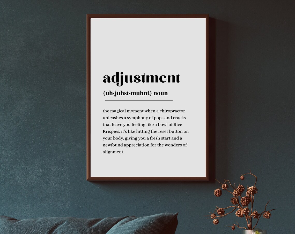 Chiropractic Quote Definition Minimalist Art Print