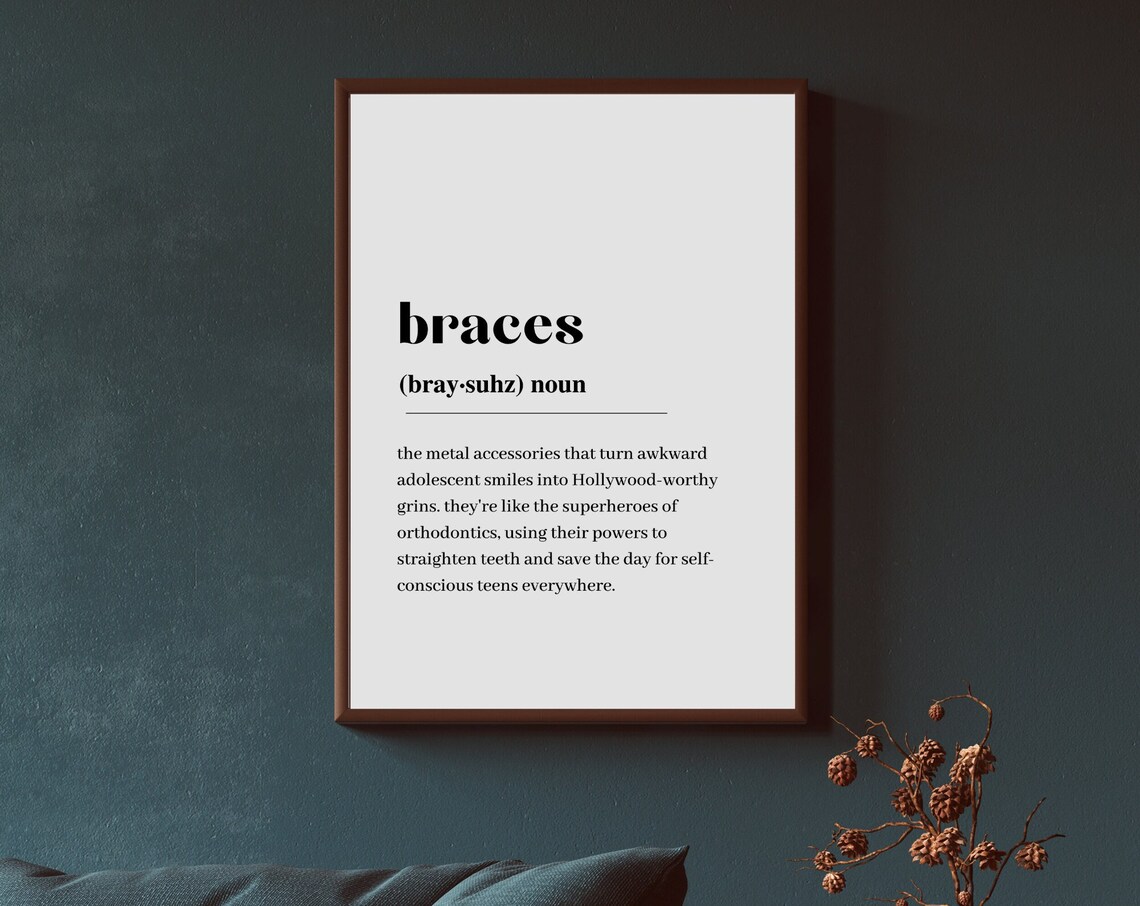 Orthodontist Braces Definition Minimalist Art Print