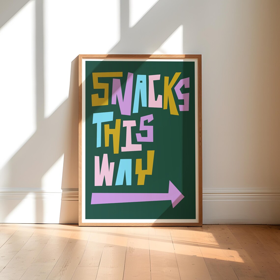 Funny Snack Typography Kitchen Art Print