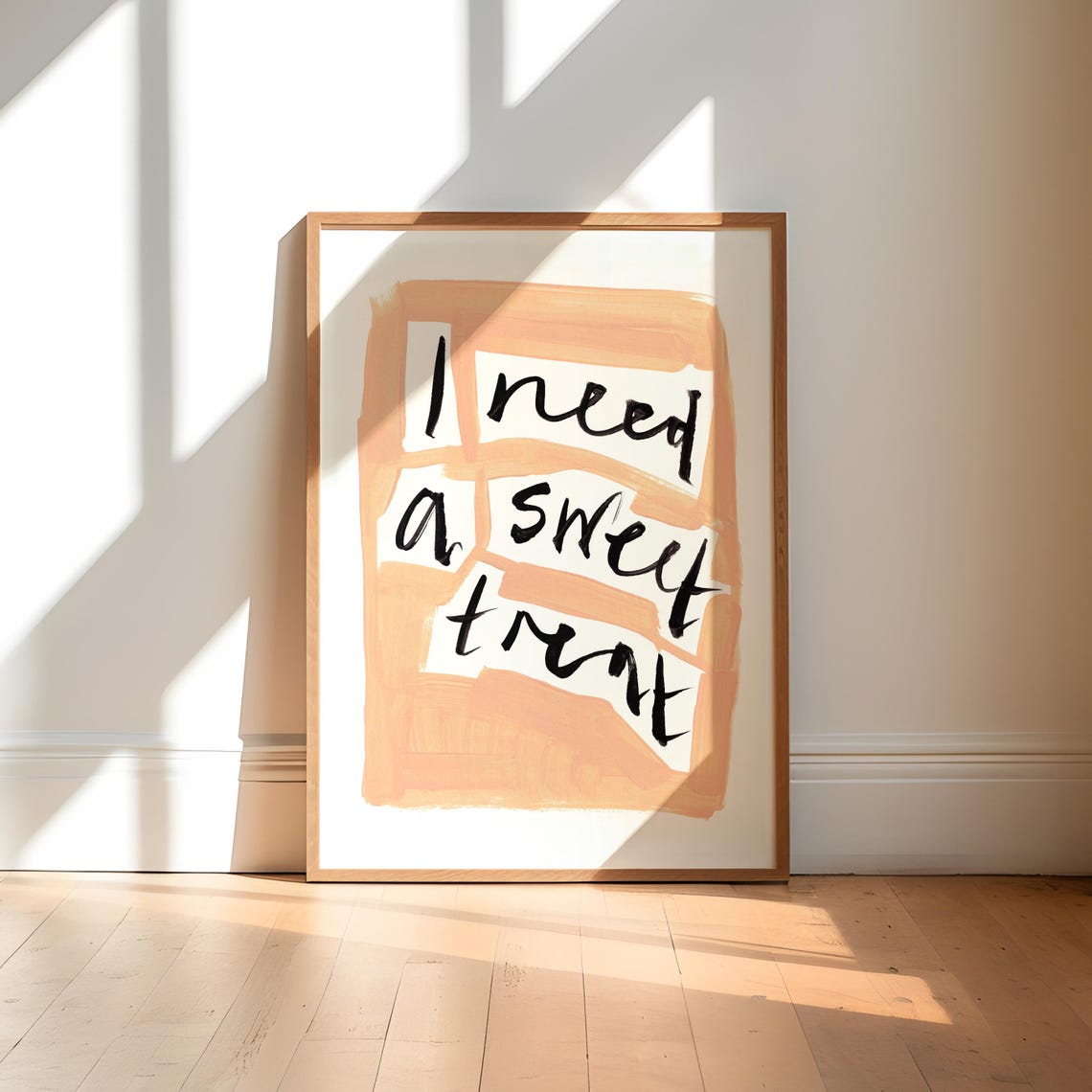 Sweet Treat Kitchen Art Print Hand Painted Abstract Pink Colorful