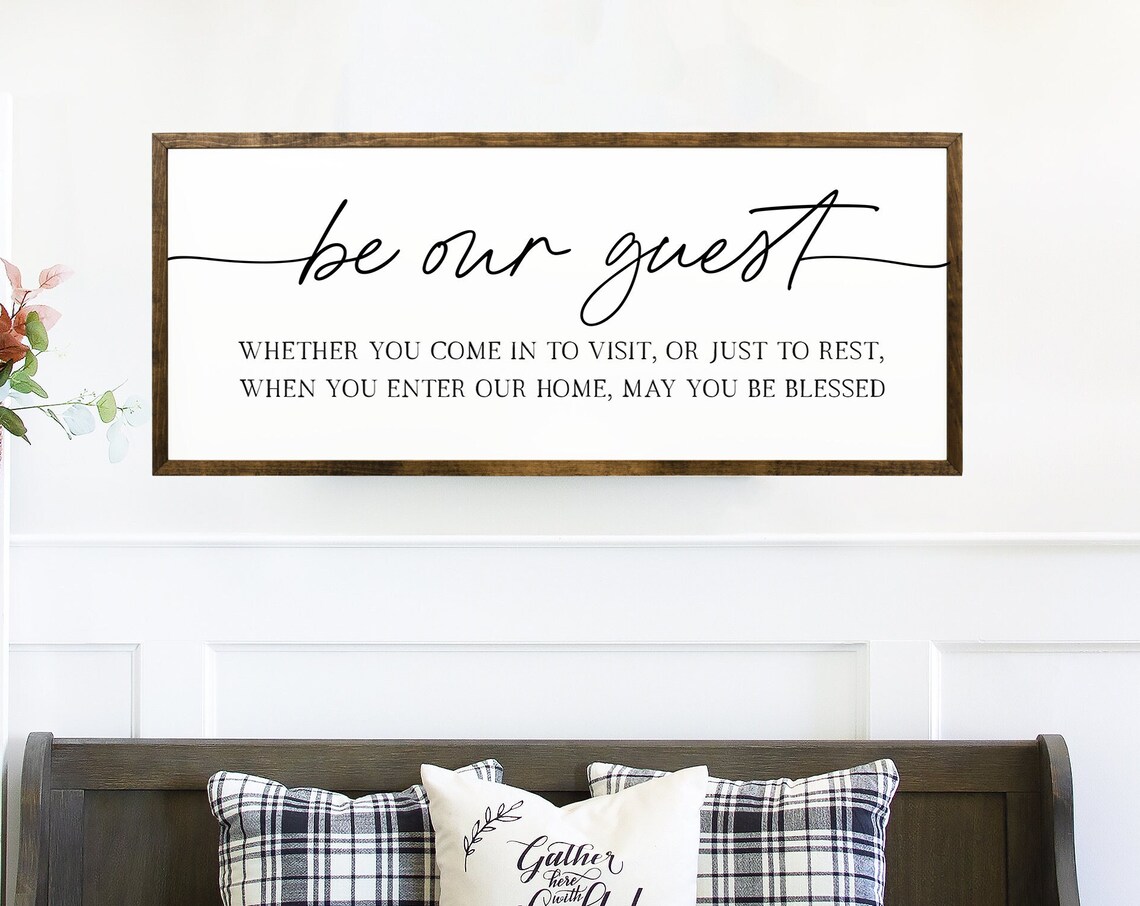 Be Our Guest Blessing, Home Welcome Wall Art Print