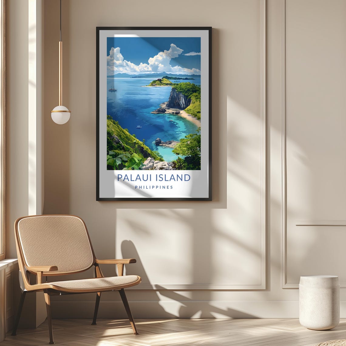 Palaui Island Philippines Tropical Cove Cliffs Coast Travel Poster - Image 2