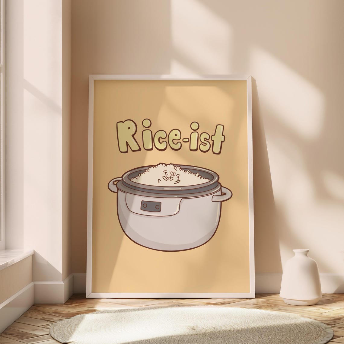 Funny Rice Ist Cartoon Rice Cooker Yellow Kitchen Meme Poster