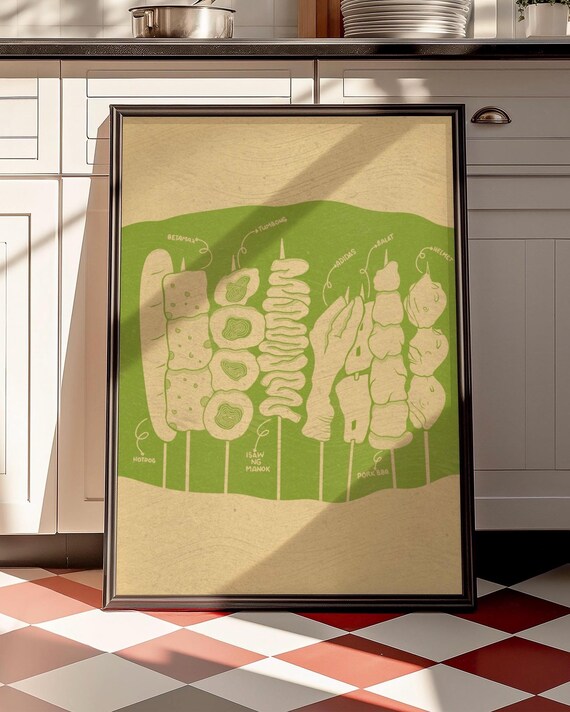 Ihawihaw Filipino Street Food Poster Isaw Bbq Digital Art Philippine Wall Kitchen