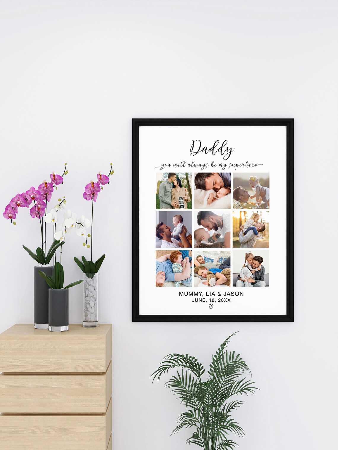 Editable Dad Photo Collage, Father’s Day Gift - Image 3