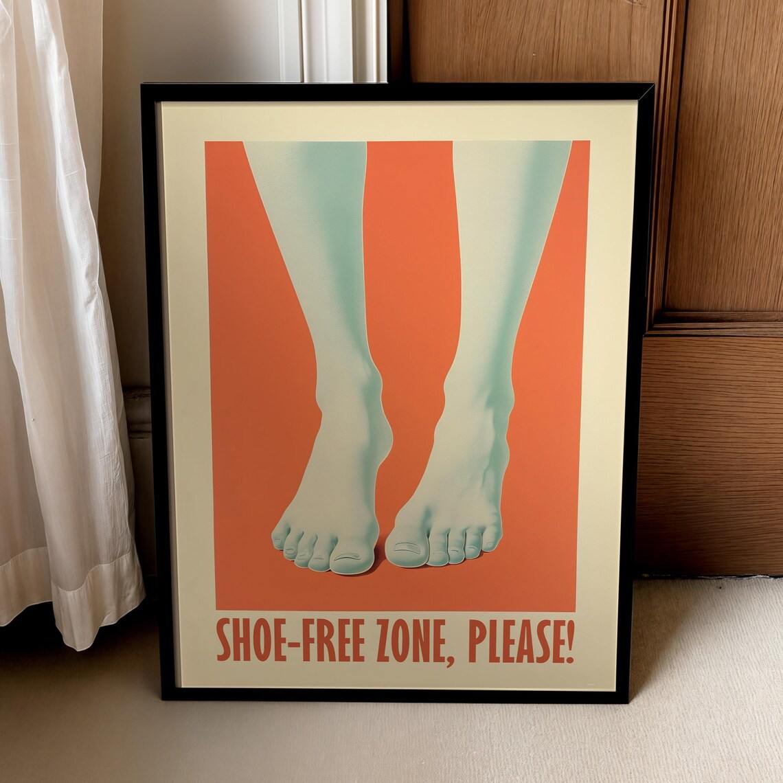 Shoefree Zone Hallway Wall Decor, Entrance Art Print