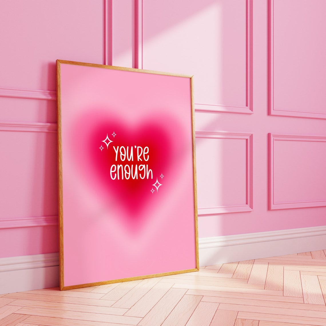 Youre Enough Love Heart Wall Print Positive Affirmation A3 A4 8x10 A5 5x7