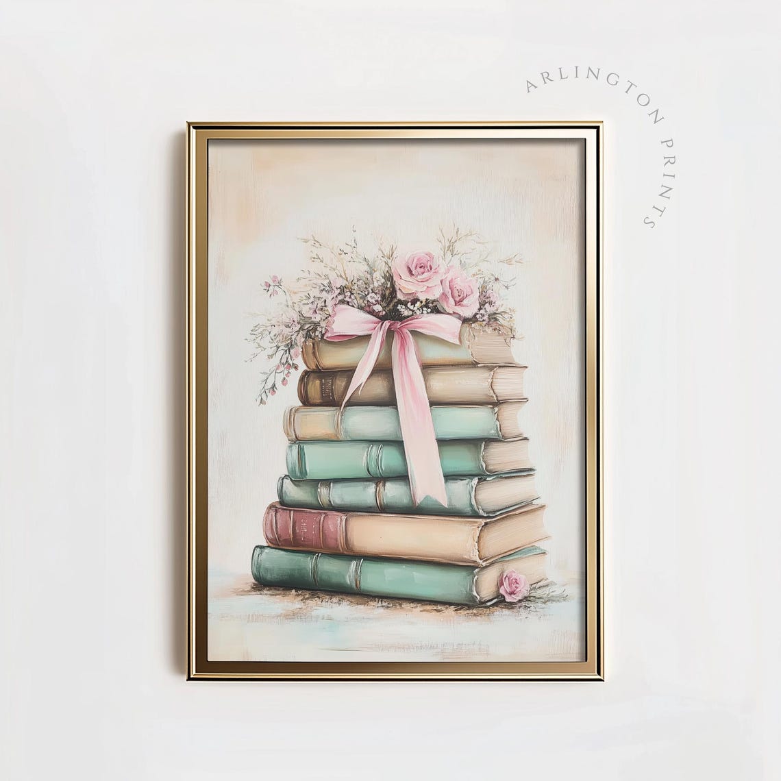 Coquette Book Stack, Nursery Decor Vintage Style