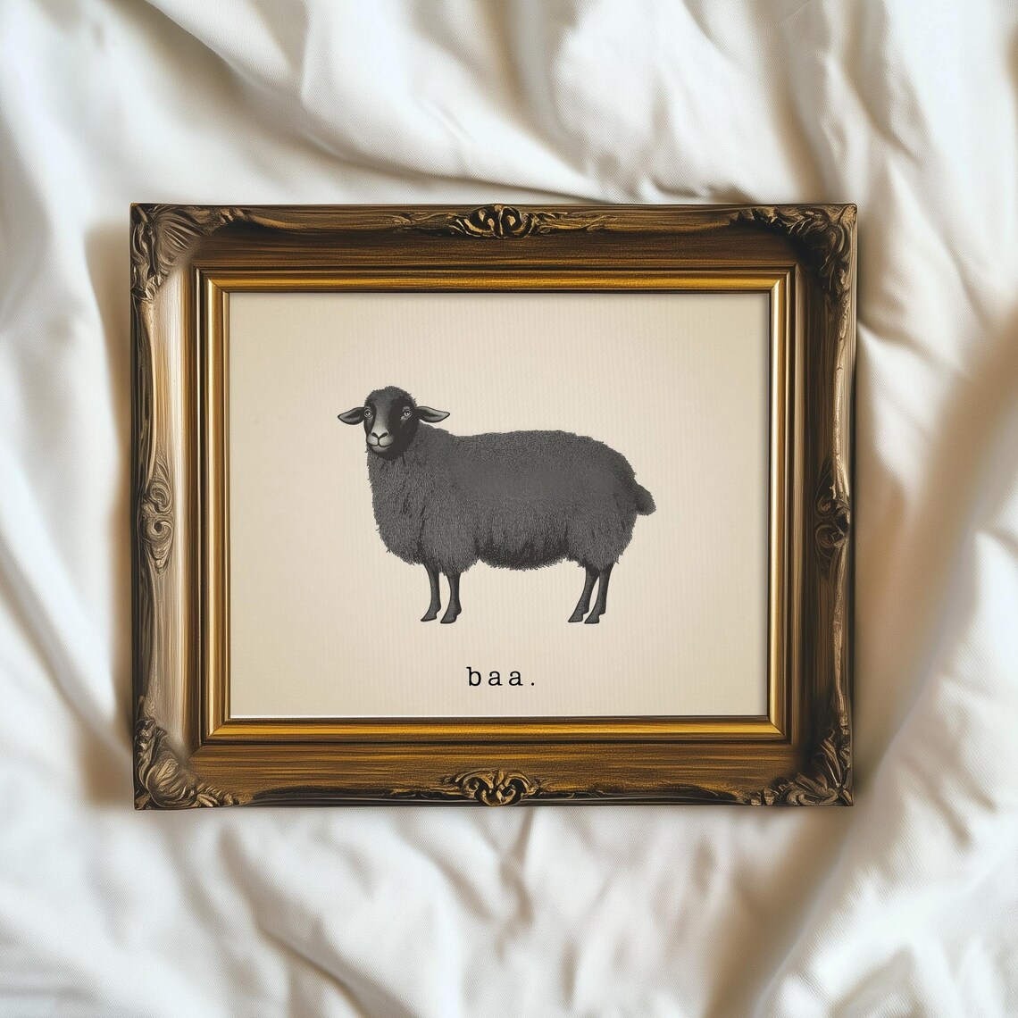 Black Sheep Baa Quote Funny Farmhouse Nursery Humor Art Poster