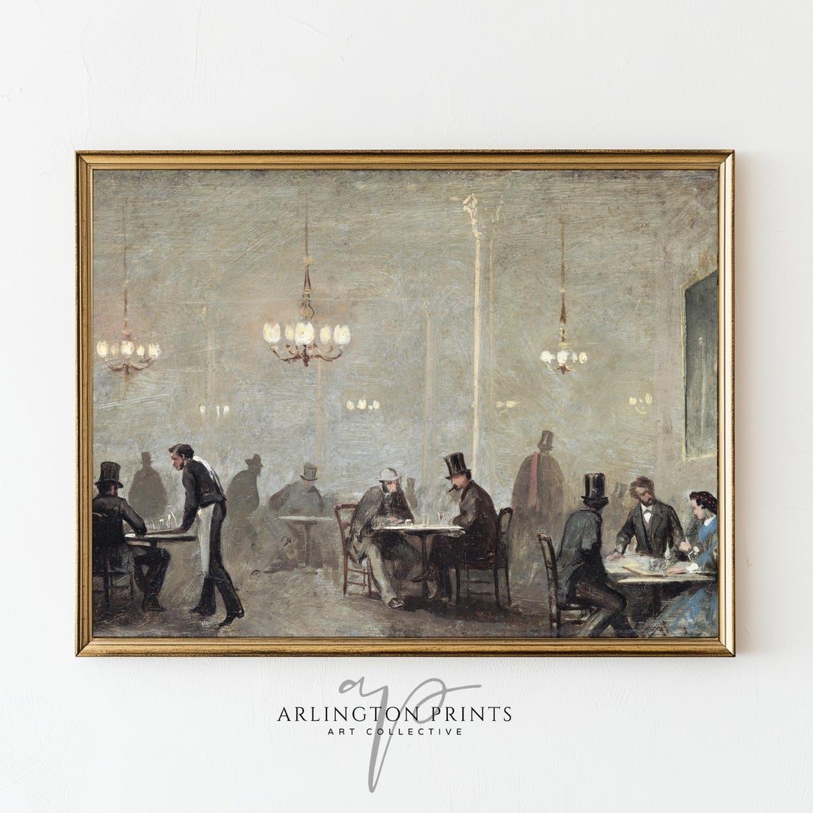 Old World Bar Scene Vintage Tavern Art Print