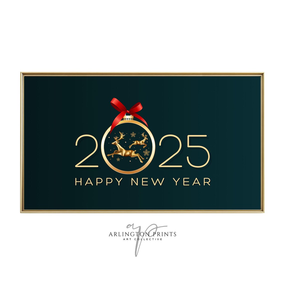 Happy New Year 2025 Christmas Decor Art Print
