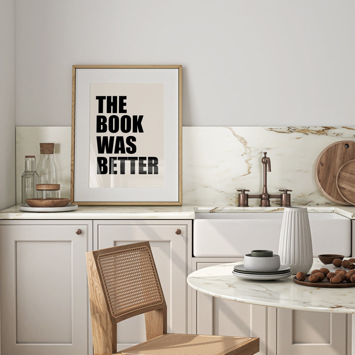 The Book Was Better Bold Funny Reader Quote Typographic Poster - Image 3