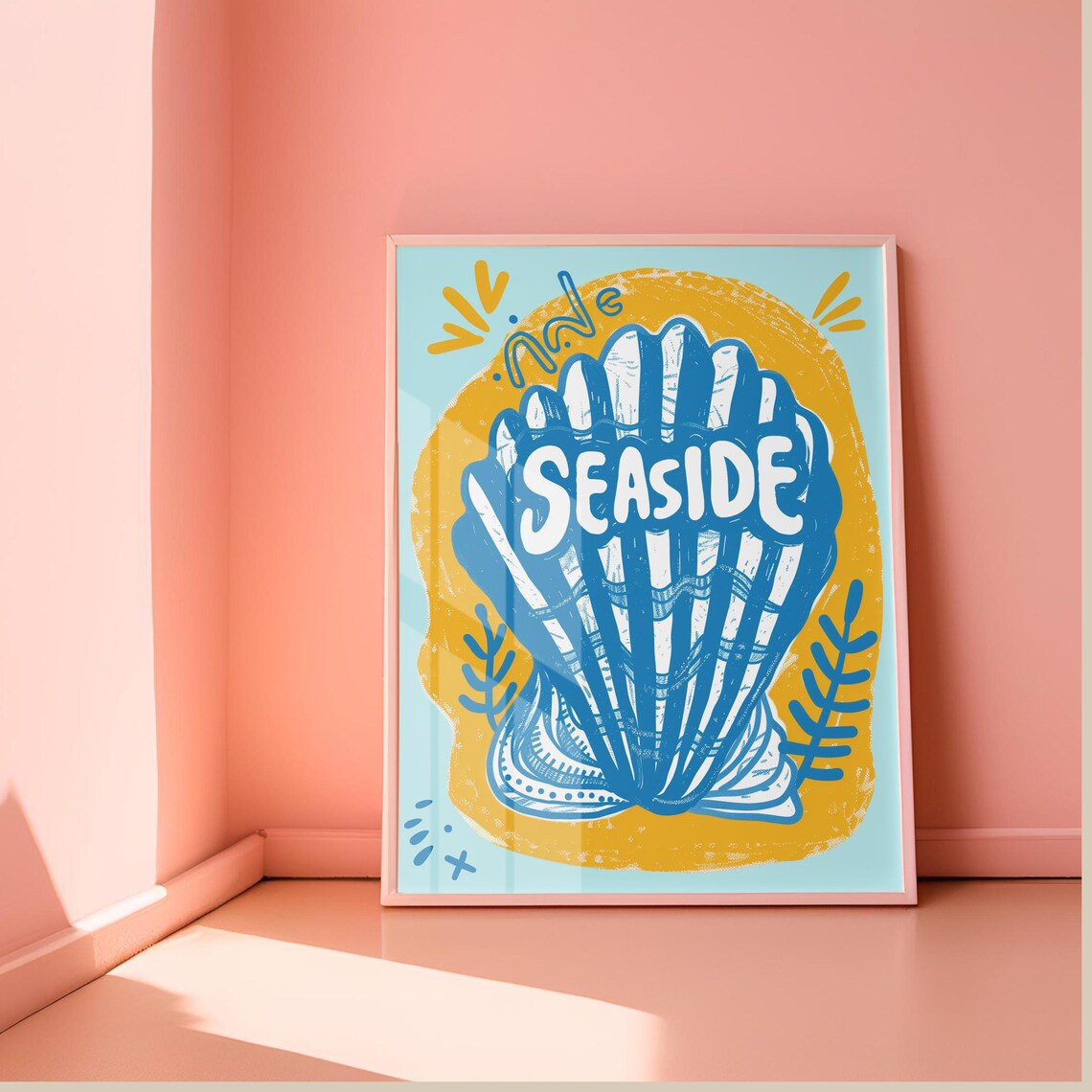 Seaside Modern Abstract Seashell Coastal Art Print - Image 2