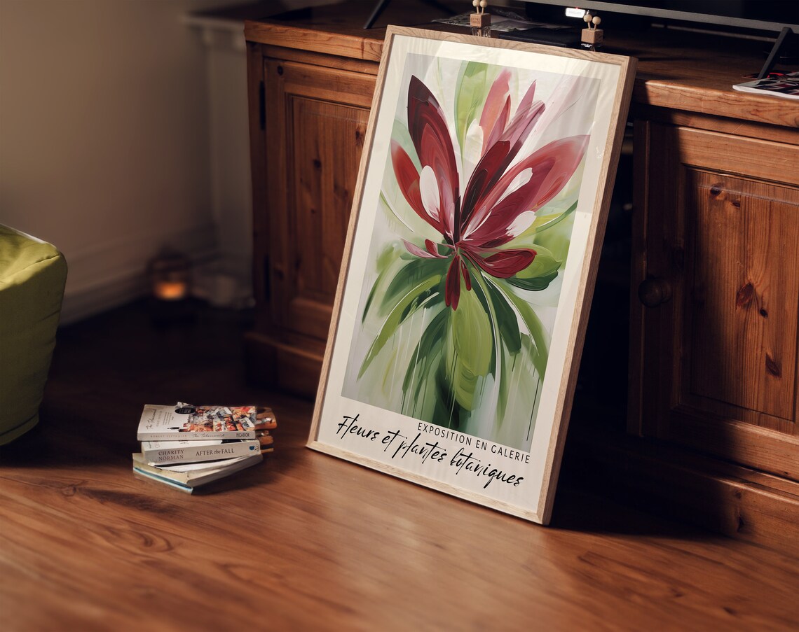 Floral Bouquet Exhibition Art Print, Contemporary Botanical - Image 3