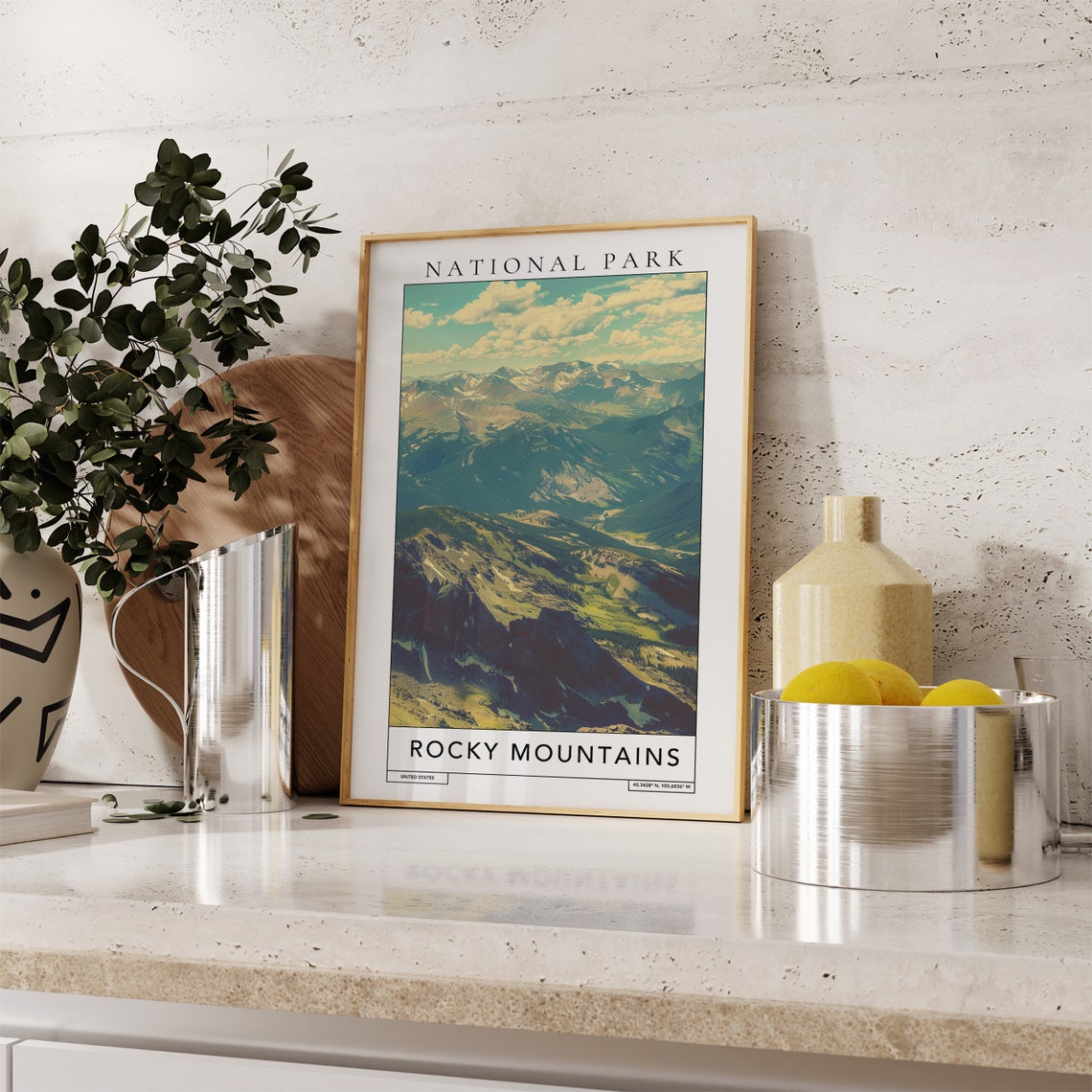 Rocky Mountain National Park Travel Print Rocky Mountains United States Travel Poster Rocky Mountains Travel Gift Travel Print Gift - Image 2