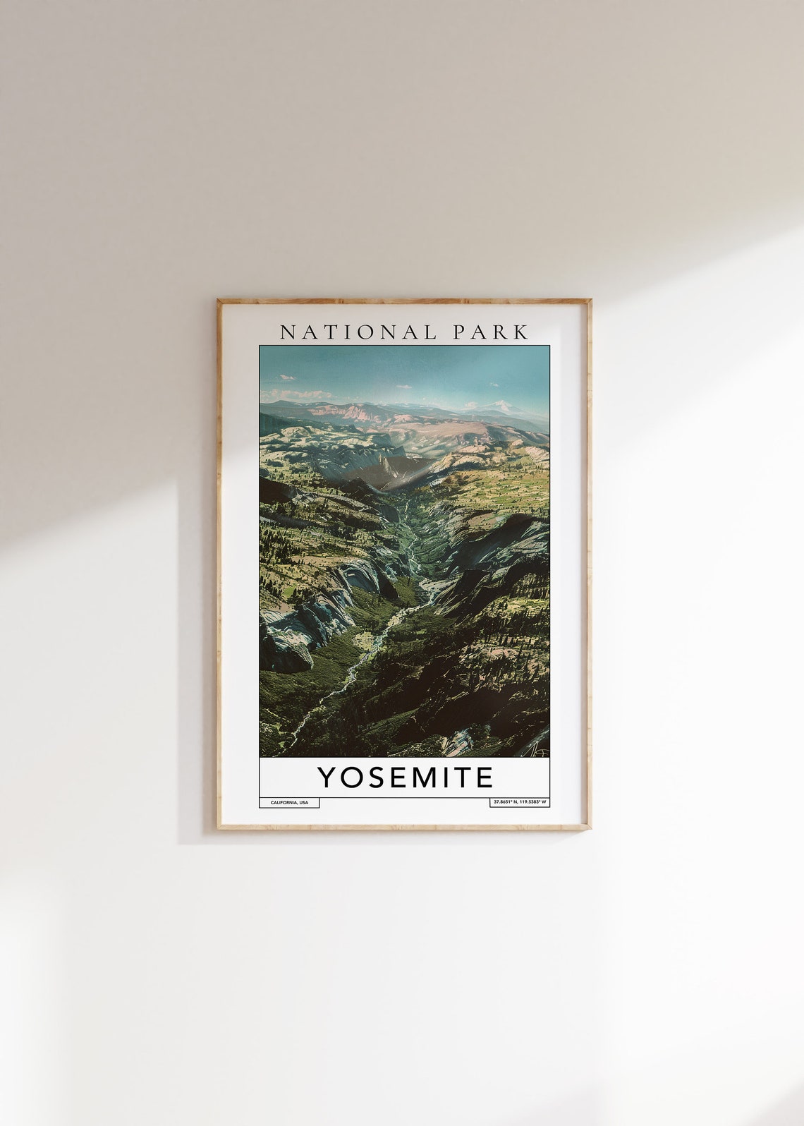 Yosemite National Park Travel Print Yosemite California Travel Poster Yosemite Park Gift Yosemite Travel Print Yosemite California Art