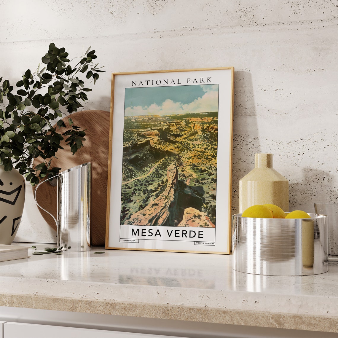 Mesa Verde National Park Colorado Canyon Aerial Landscape Poster - Image 2