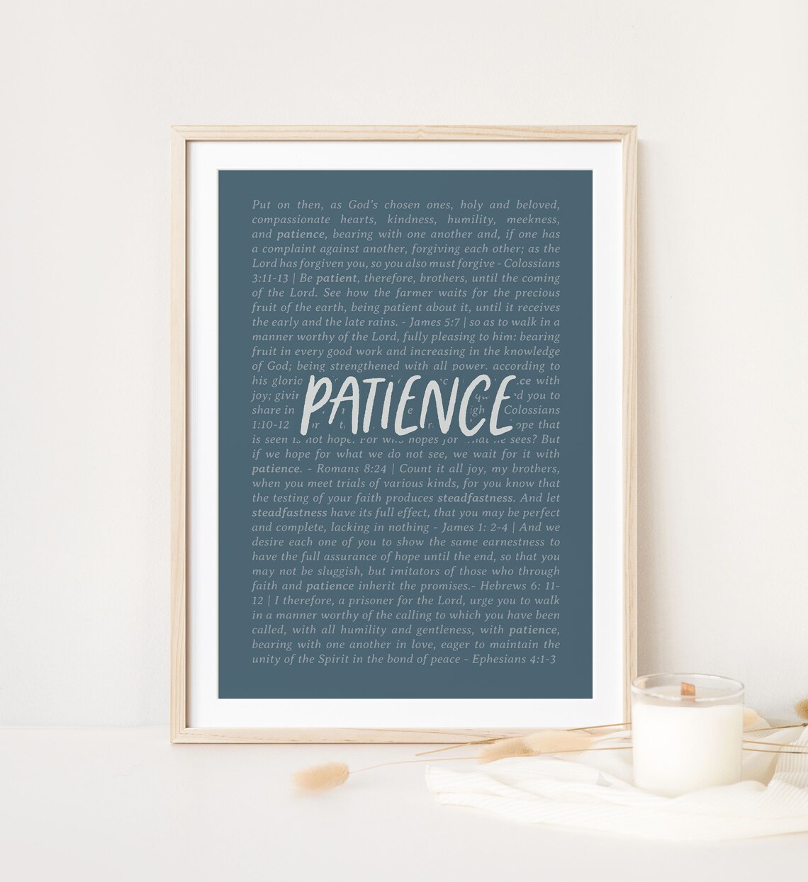 Patience Fruit Of The Spirit Bible Verse Poster Nursery Decor Faith - Image 4